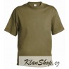 Pánské silnější tričko bez potisku - Khaki