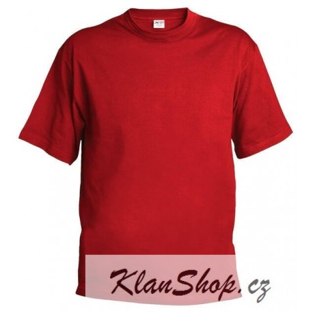 Pánské silnější tričko bez potisku - Červené