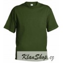 Pánské silnější tričko bez potisku - Olivové
