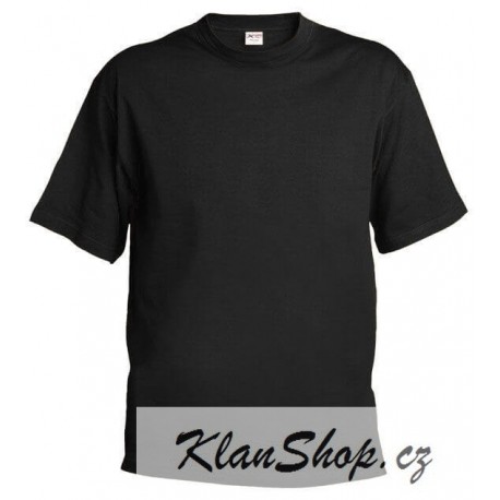Pánské silnější tričko bez potisku - Černé