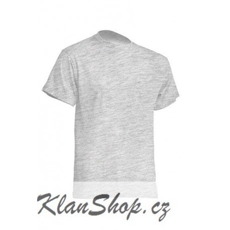 Pánské silnější tričko bez potisku - Šedé