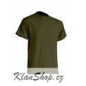 Pánské silnější tričko bez potisku - Khaki