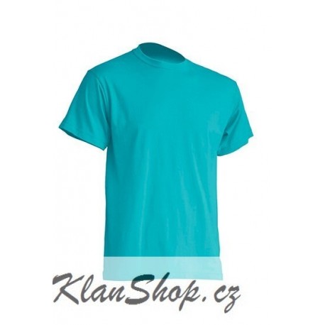 Pánské silnější tričko bez potisku - Tyrkysové