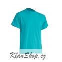 Pánské silnější tričko bez potisku - Tyrkysové