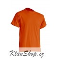 Pánské silnější tričko bez potisku - Oranžové