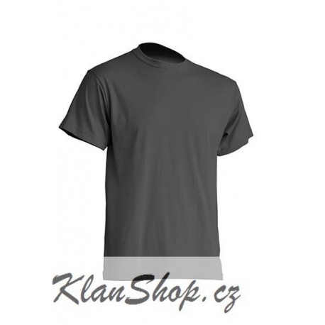 Pánské silnější tričko bez potisku - Tmavě šedé