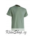 Pánské silnější tričko bez potisku - Olivové