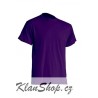 Pánské silnější tričko bez potisku - Fialové