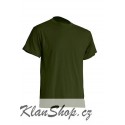 Pánské silnější tričko bez potisku - Tmavě zelené