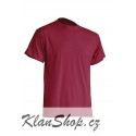 Pánské silnější tričko bez potisku - Vínové