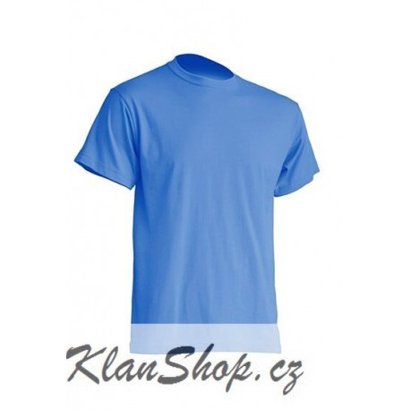 Pánské silnější tričko bez potisku - Azurové