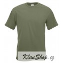 Pánské silné tričko bez potisku - Olivové 