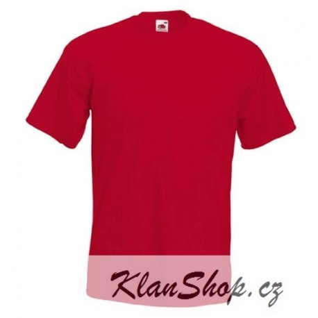 Pánské silné tričko bez potisku - Červené