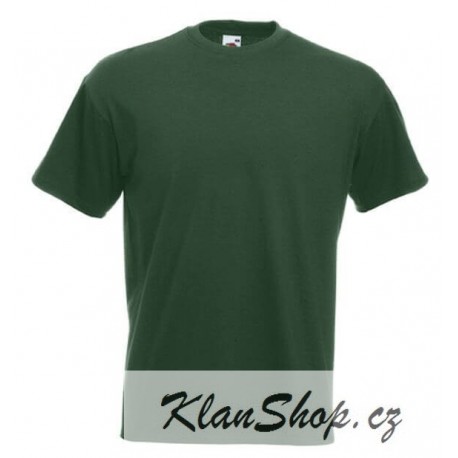 Pánské silné tričko bez potisku - Tmavě zelené