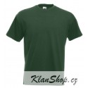 Pánské silné tričko bez potisku - Tmavě zelené