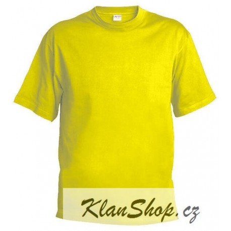 Pánské tričko bez potisku - Žluté