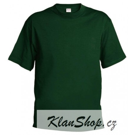 Pánské tričko bez potisku - Tmavě zelené