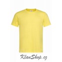 Pánské tričko bez potisku - Žluté
