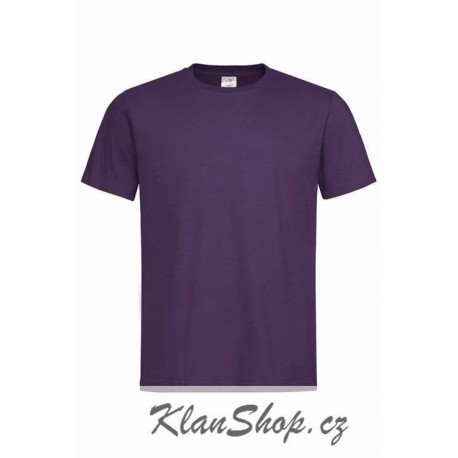 Pánské tričko bez potisku - Borůvkové