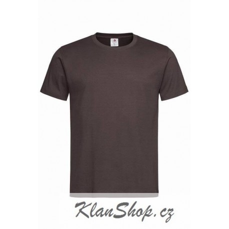 Pánské tričko bez potisku - Čokoládové