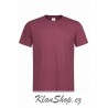 Pánské tričko bez potisku - Vínové