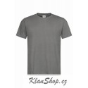 Pánské tričko bez potisku - Tmavě šedé