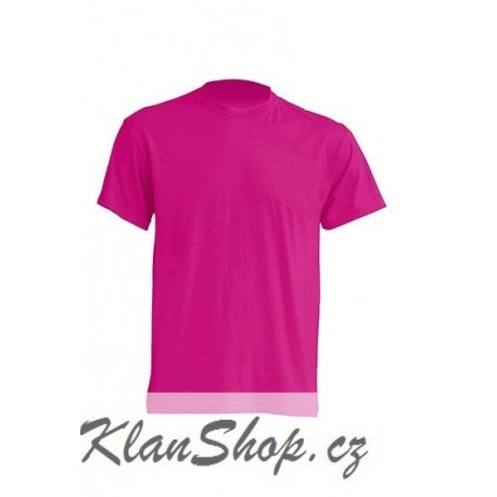 Lehké tričko bez potisku - Fuchsiové