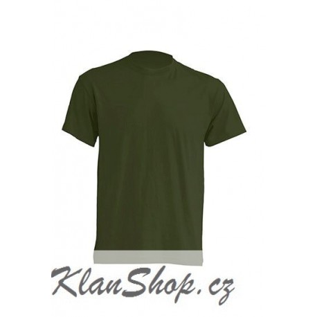 Lehké tričko bez potisku - Tmavě zelené