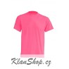 Lehké tričko bez potisku - Fuchsiové