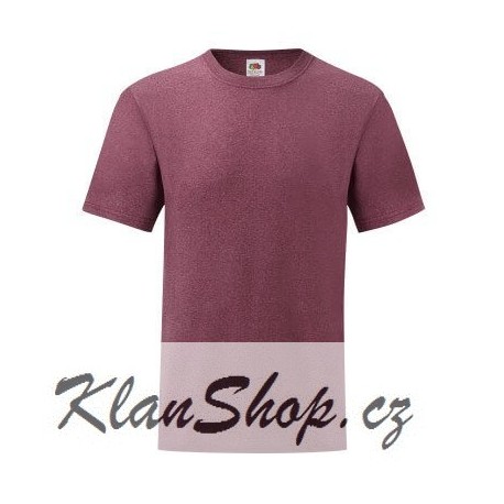 Tričko Fruit Of The Loom bez potisku - Vínové
