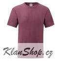 Tričko Fruit Of The Loom bez potisku - Vínové