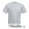Tričko Fruit Of The Loom bez potisku - Šedé