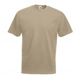 Tričko Fruit Of The Loom bez potisku - Khaki