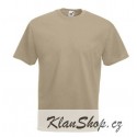 Tričko Fruit Of The Loom bez potisku - Khaki