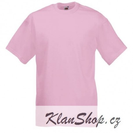Tričko Fruit Of The Loom bez potisku - Světle růžové