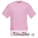 Tričko Fruit Of The Loom bez potisku - Světle růžové