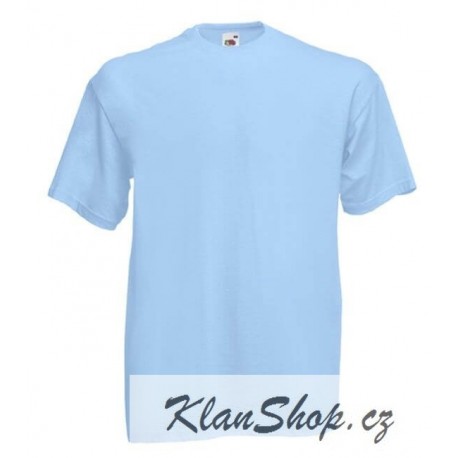 Tričko Fruit Of The Loom bez potisku - Světle modré