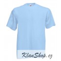 Tričko Fruit Of The Loom bez potisku - Světle modré