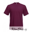 Tričko Fruit Of The Loom bez potisku - Vínové