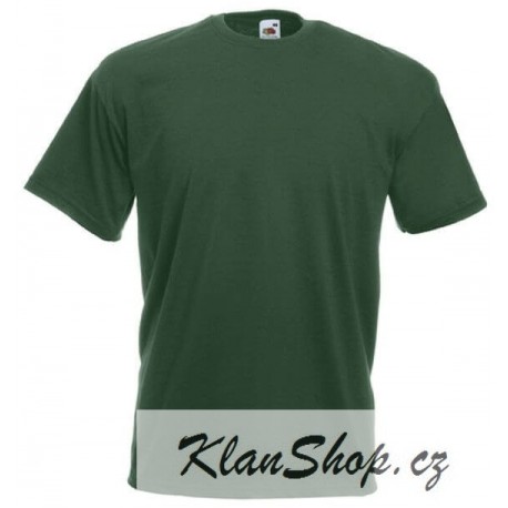 Tričko Fruit Of The Loom bez potisku - Tmavě zelené