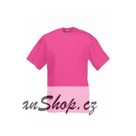 Tričko Fruit Of The Loom bez potisku - Růžové