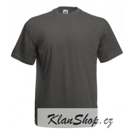 Tričko Fruit Of The Loom bez potisku - Šedé
