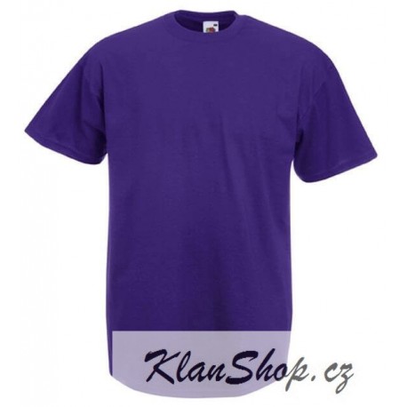 Tričko Fruit Of The Loom bez potisku - Fialové