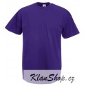 Tričko Fruit Of The Loom bez potisku - Fialové