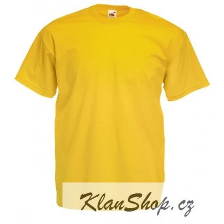 Tričko Fruit Of The Loom bez potisku - Žluté