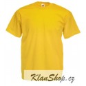 Tričko Fruit Of The Loom bez potisku - Žluté