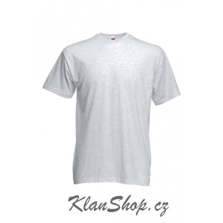 Tričko Fruit Of The Loom bez potisku - Šedivé