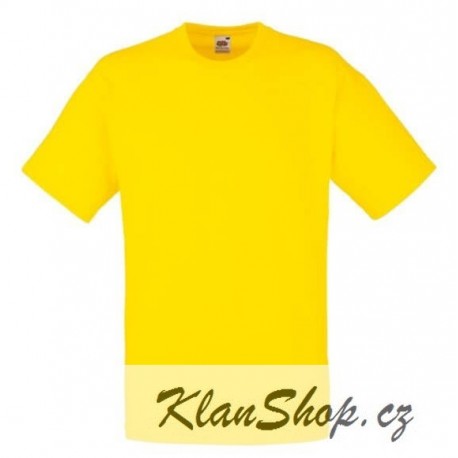 Tričko Fruit Of The Loom bez potisku - Žluté