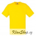 Tričko Fruit Of The Loom bez potisku - Žluté