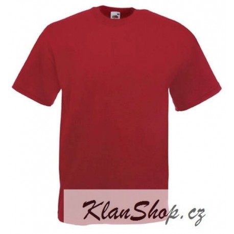 Tričko Fruit Of The Loom bez potisku - Cihlové